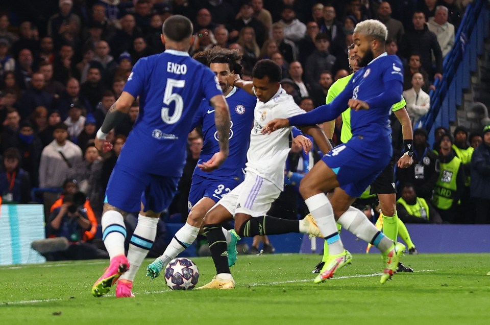 Rodrygo put Real Madrid ahead at Stamford Bridge