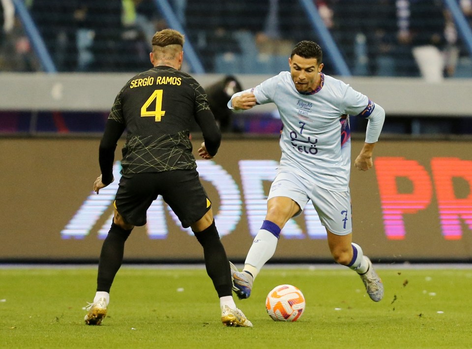 Ronaldo faced Ramos for the Saudi Pro League XI