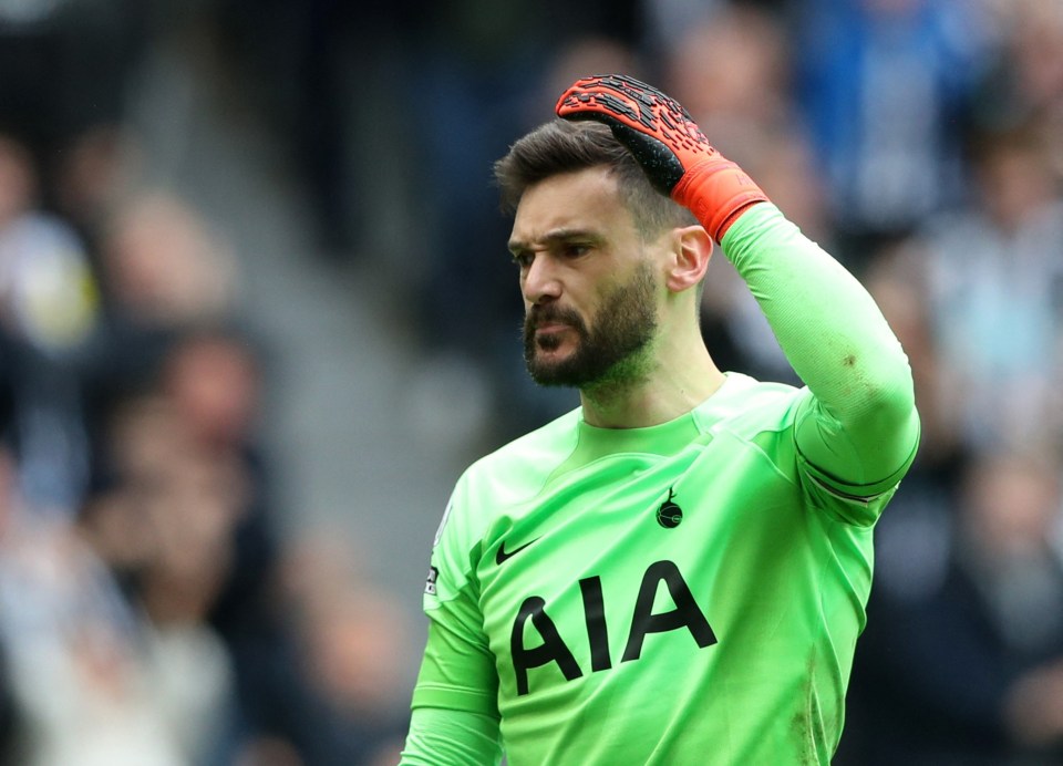 Hugo Lloris was substituted at half-time with Tottenham losing 5-0