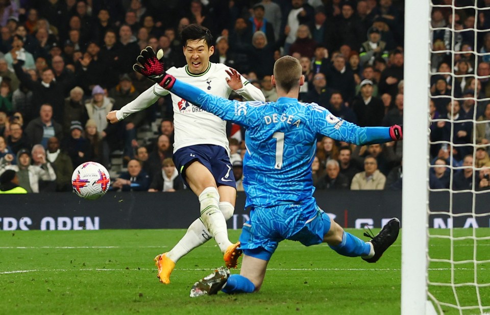 Son Heung-min grabbed a dramatic late equaliser against Manchester United