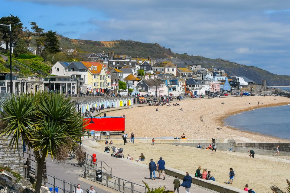 Lyme Regis in Dorset is bathed in sunshine today