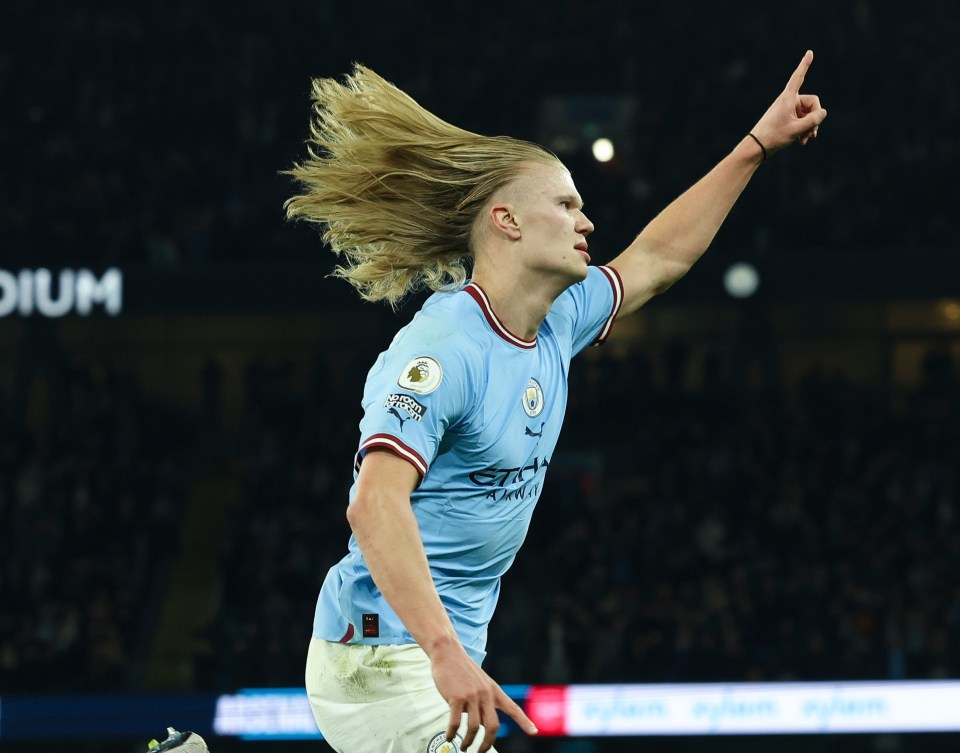 Erling Haaland quite literally let his hair down against Arsenal