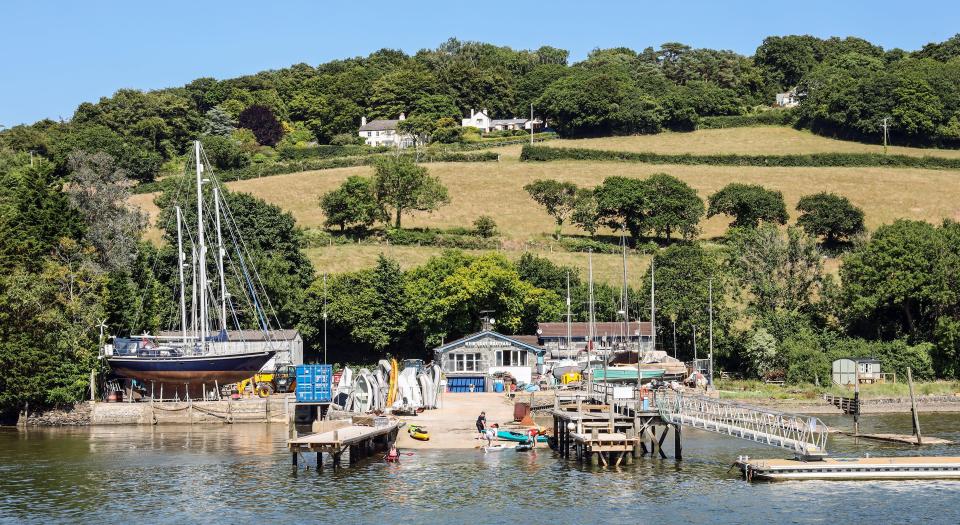 The Weir Quay Boatyard on the banks of the River Tamar, Devon