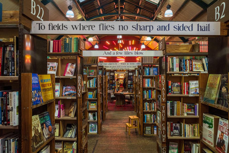 Barter Books is built inside a disused Victorian railway station