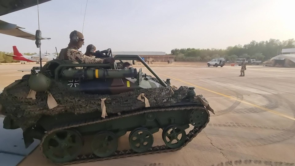 Germany deployed a small Wiesel tank to help with the evacuation