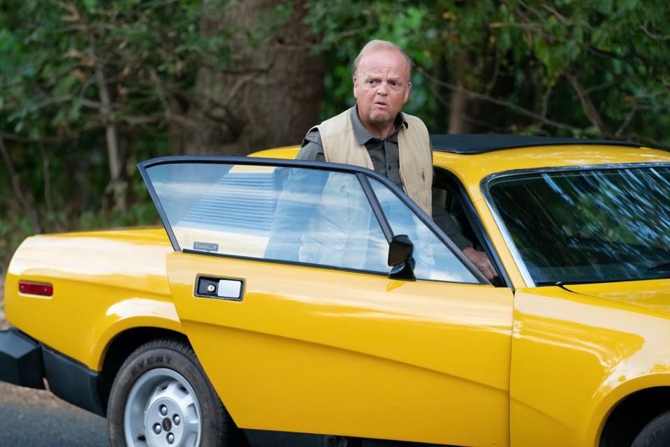 Toby Jones' character, Lance, drove the classic TR7 during the hit show