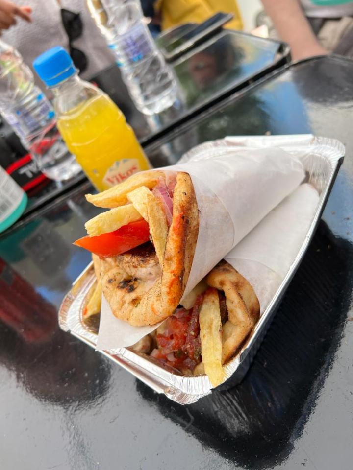 Kostas, a souvlaki joint in Agia Irini, attracts queues of locals