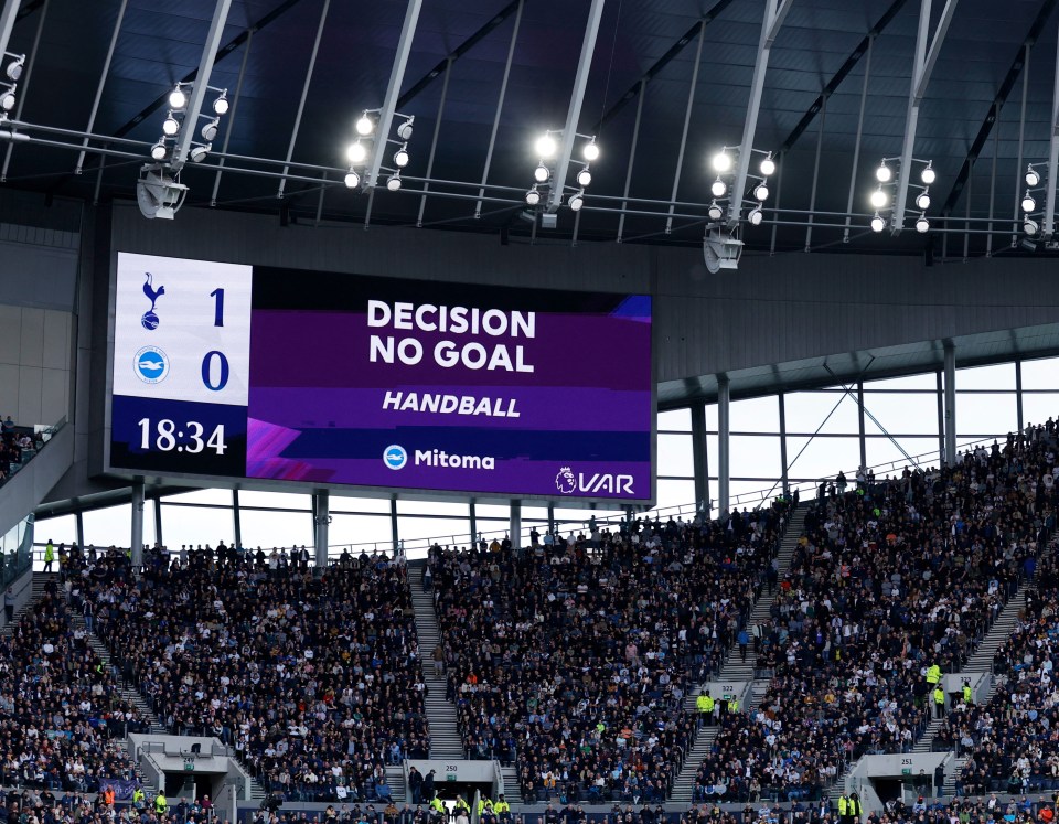 Brighton had two goals ruled out for handball