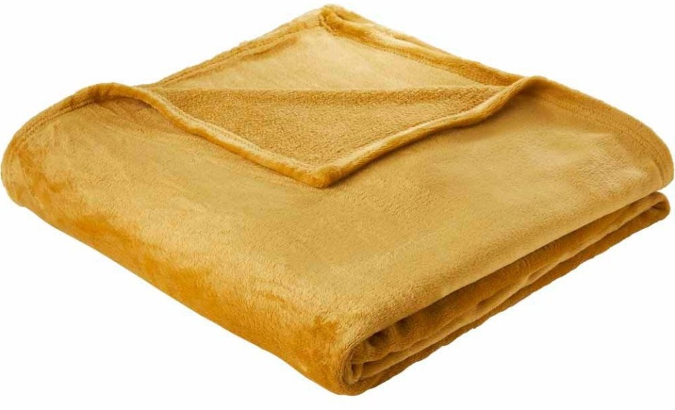 This Wilko ochre supersoft throw will make your shed cosy and costs just £3