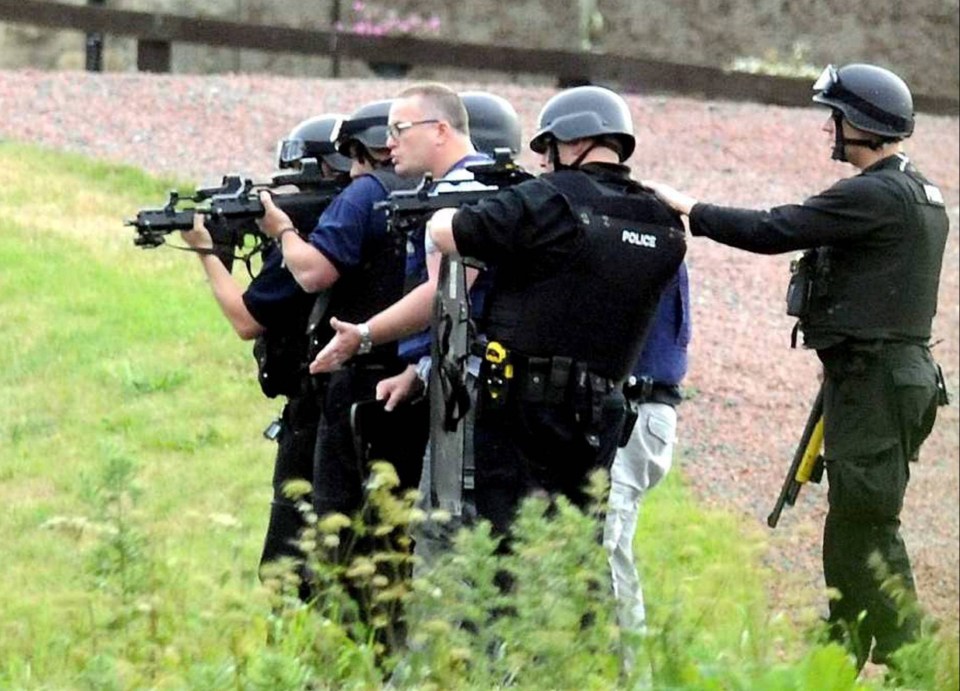 Police had a six hour stand off after finding Moat