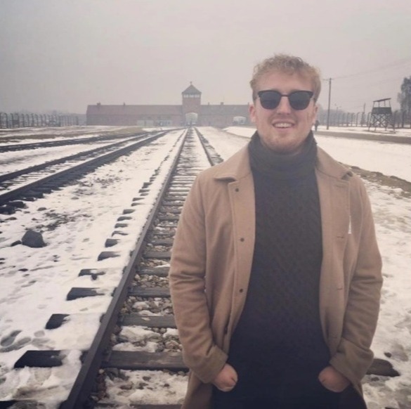 Other tourists have been previously slammed for posing on the tracks at Auschwitz