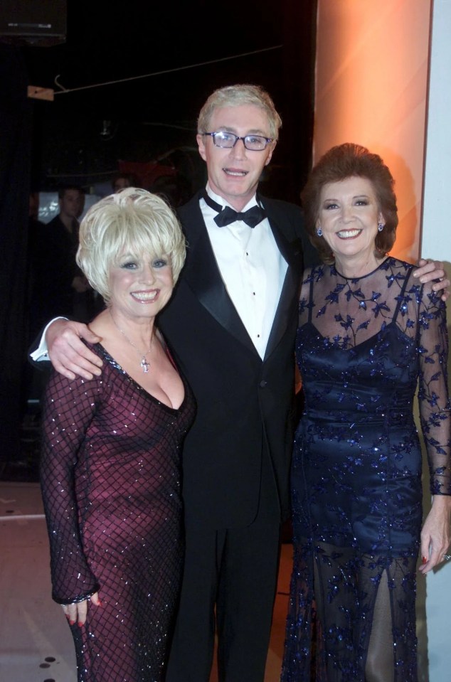 Barbara Windsor, Paul O’Grady and Cilla Black in 2001