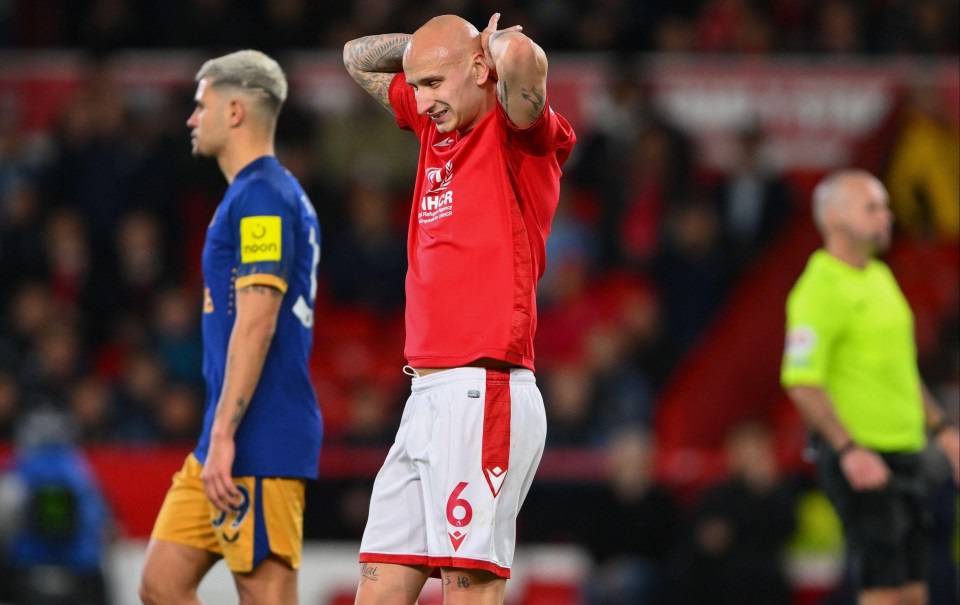 Jonjo Shelvey has been left out of Nottingham Forest's squad