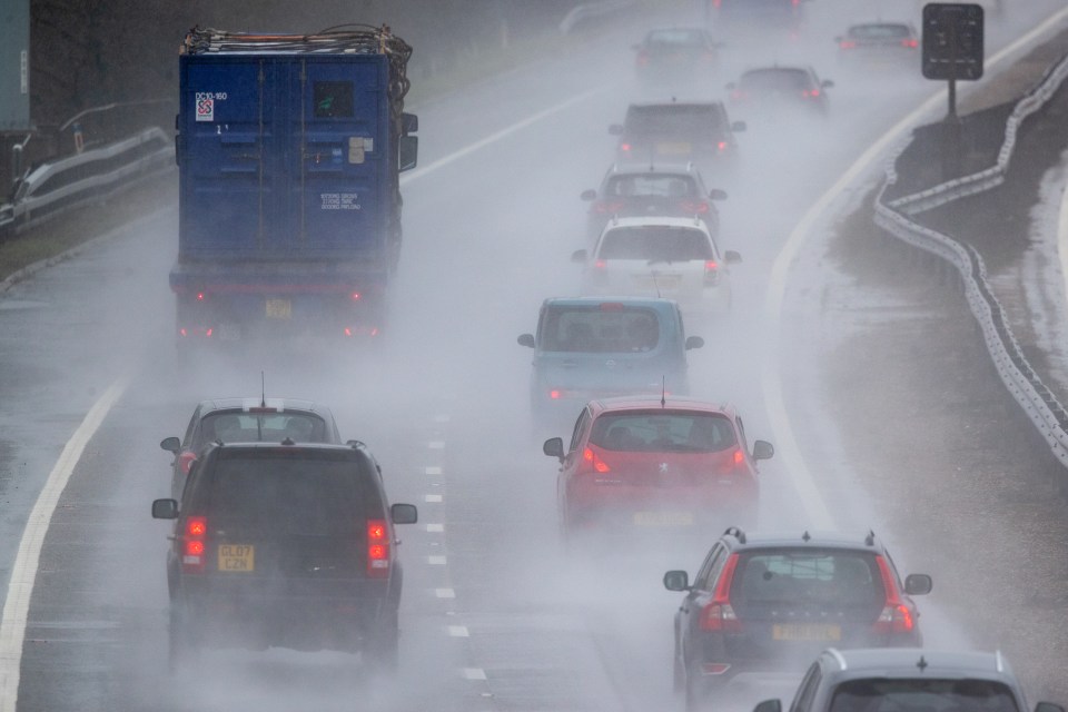 There were grim driving conditions today on the M11 near Cambridge