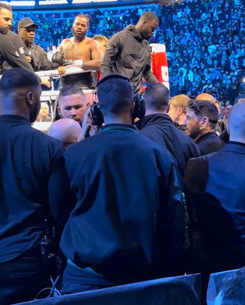 Tony Bellew nearly found himself embroiled in a scuffle with a member of Jermaine Franklin's team