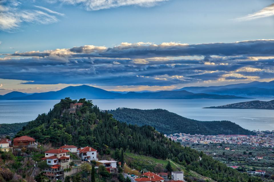 The view of Volos and Sporades islands from Mount Pelion