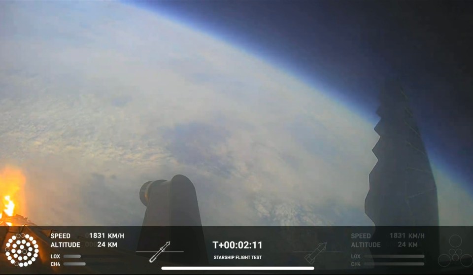 Views of Earth from a camera aboard Starship just minutes before it exploded