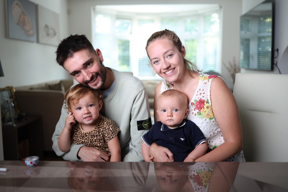 Kelsey, Tom and their two kids Aurelia and Bodhi