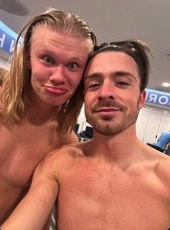 Jack Grealish and Erling Haaland celebrated Man City's win over Arsenal in the dressing room