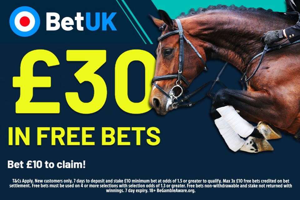 Horse racing bet offer of the day: Get £30 in free bets to use today with Bet UK