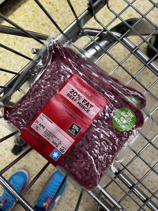 Sainsbury's has changed the packaging on its mince meat to help the environment