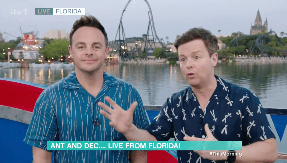 Ant McPartlin and Dec Donnelly were live from Florida