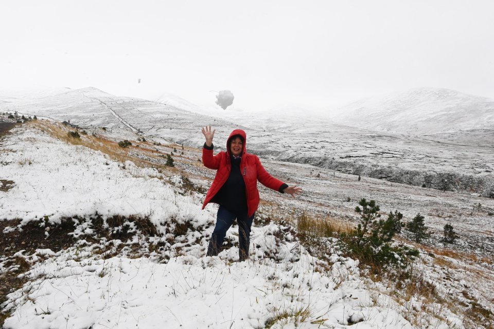 Higher regions in the north could get a dusting of snow later this week similar to the Cairngorms in Scotland last October