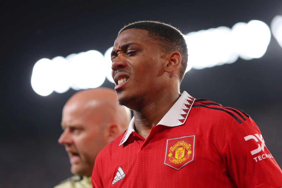 Anthony Martial suffered an injury during the match