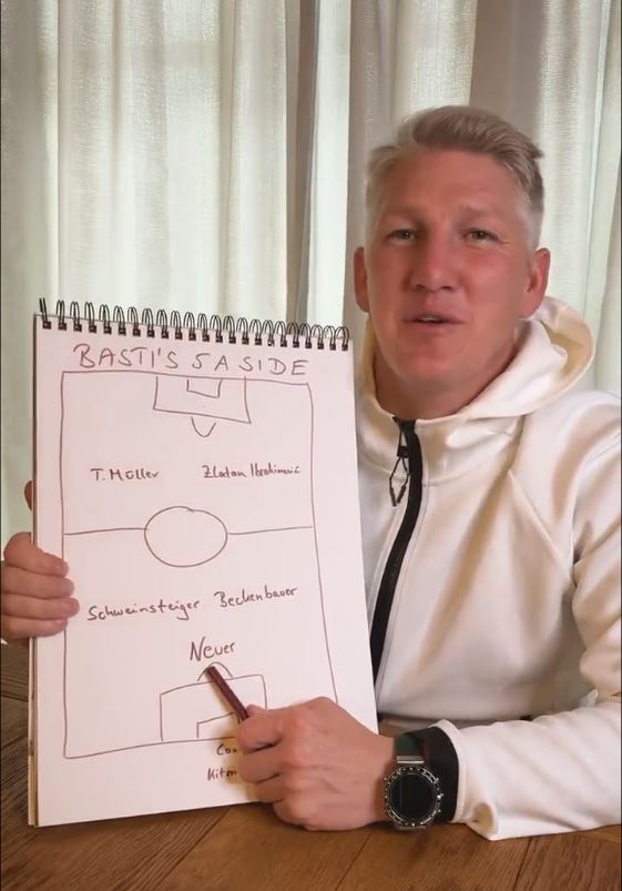 Bastian Schweinsteiger names his dream 5-a-side-team