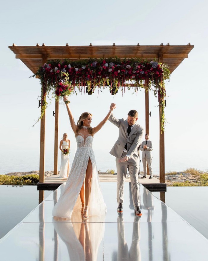  Brooks Koepka and Jena Sims got married in a lavish wedding in Turks and Caicos