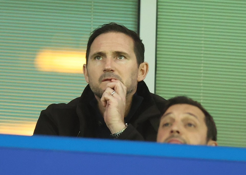 Frank Lampard was at Stamford Bridge on Tuesday night and looks set to be caretaker boss