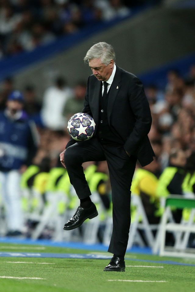 Real Madrid manager Carlo Ancelotti showed some stunning skill