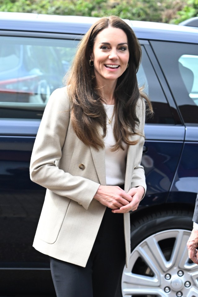 The Princess of Wales arriving at the baby clothes charity