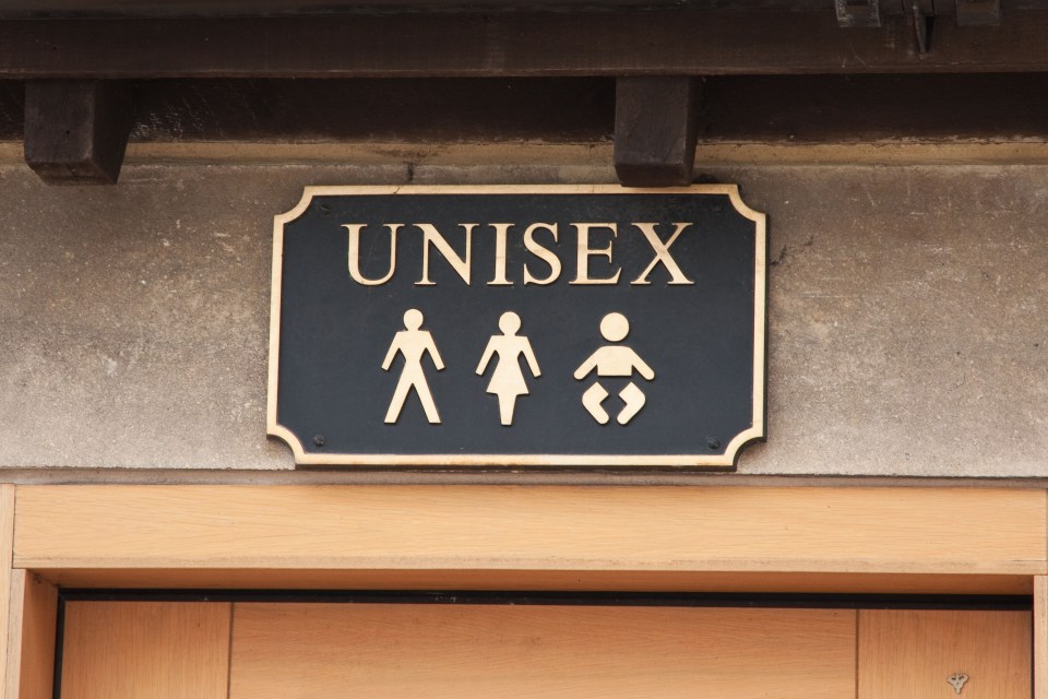 The increase in unisex toilets is to accommodate those who identify as gender neutral