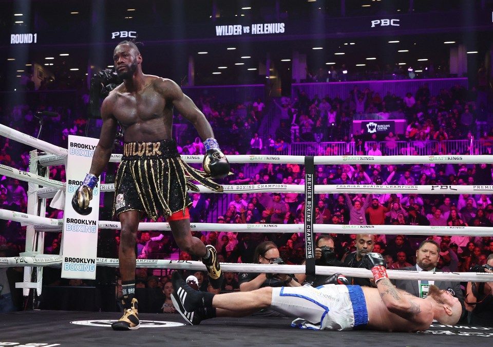 Deontay Wilder knocked out Robert Helenius in his last fight