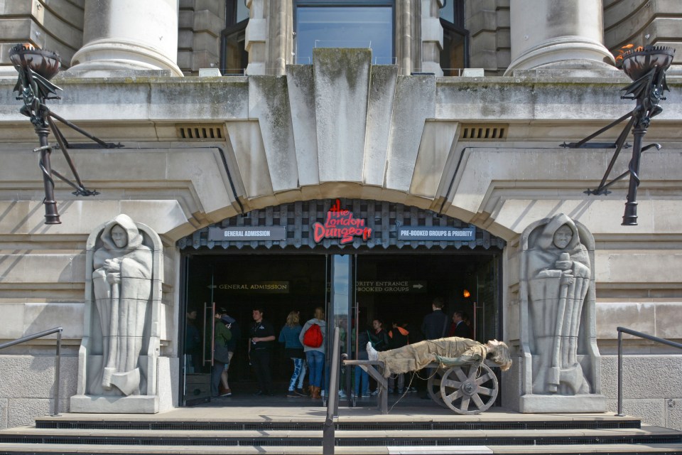 You can take the kids into the London Dungeon that takes you on a journey to the city's past