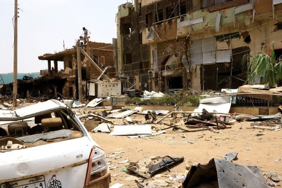 The destruction near the central market