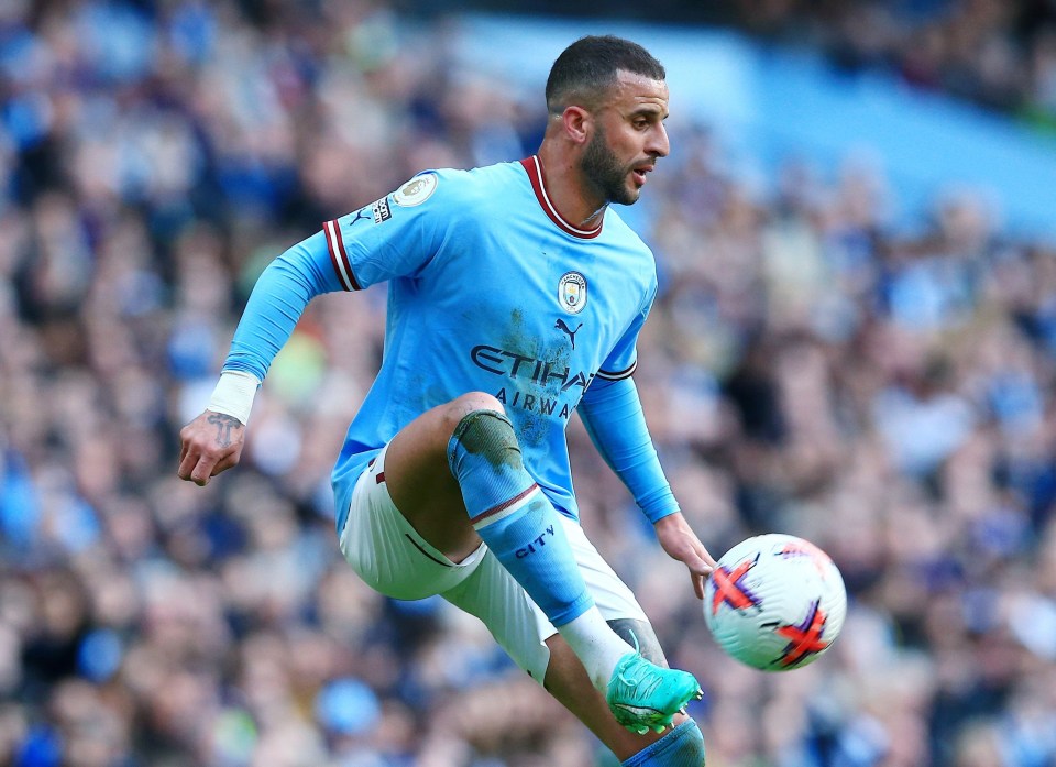 Walker's Man City took on Leicester at Etihad on Saturday