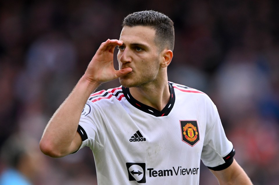 Dalot pretended to take a sip of a drink for his fourth celebration