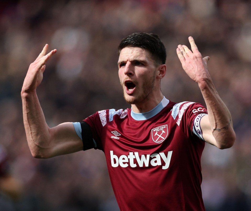 Declan Rice looks set to leave West Ham this summer with Arsenal circling