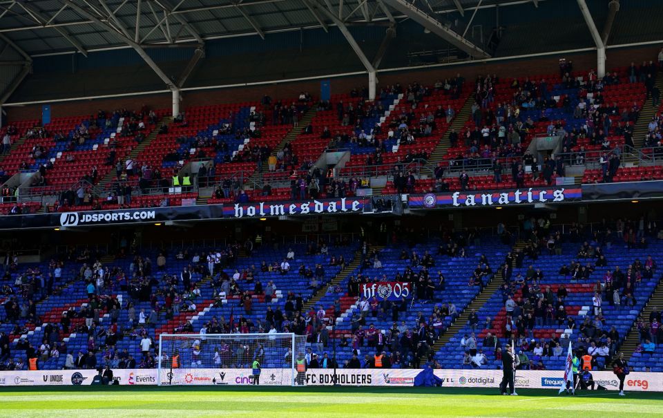 The Selhurst Park stands were almost empty just before kick off