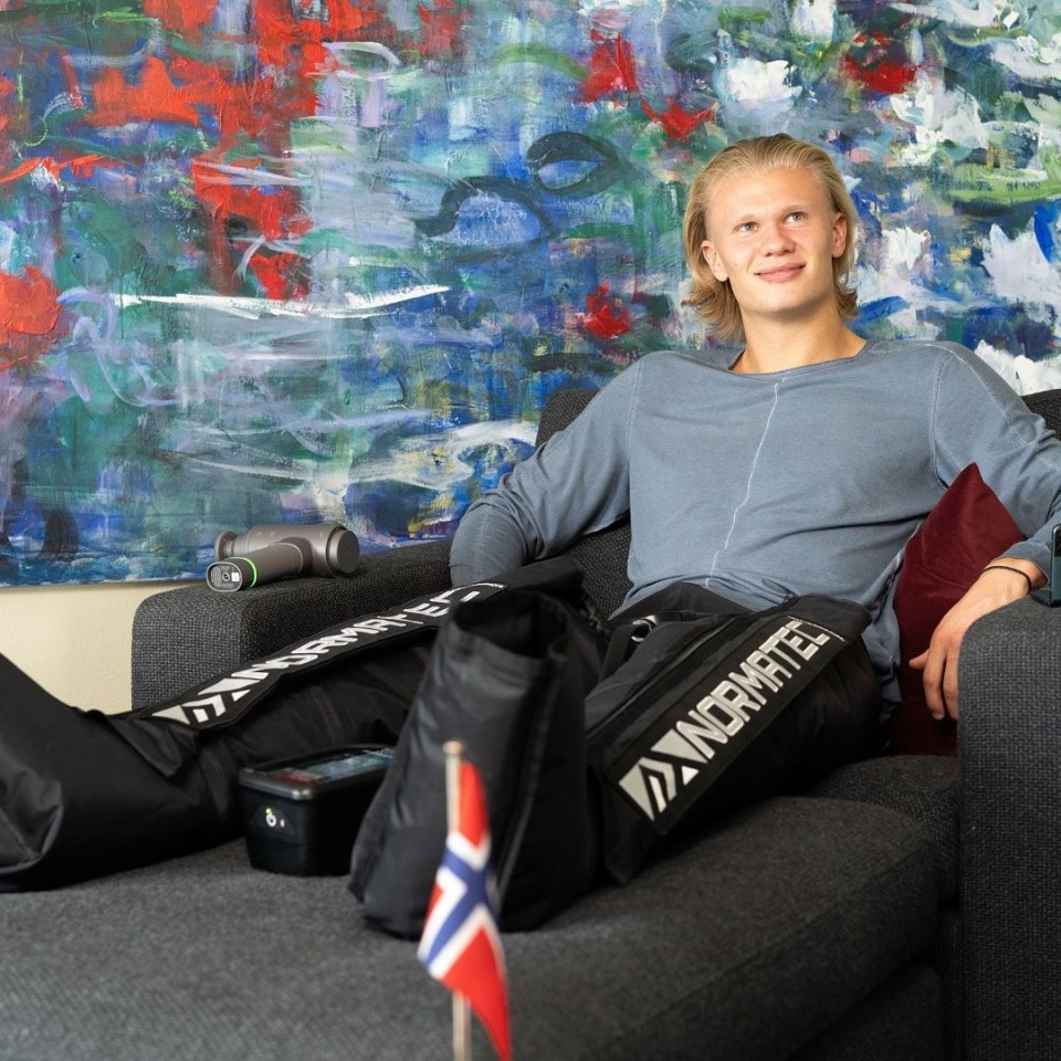 Haaland invested in Hyperice – a business now worth £560m – who make the famous NormaTec trousers athletes use to aid recovery