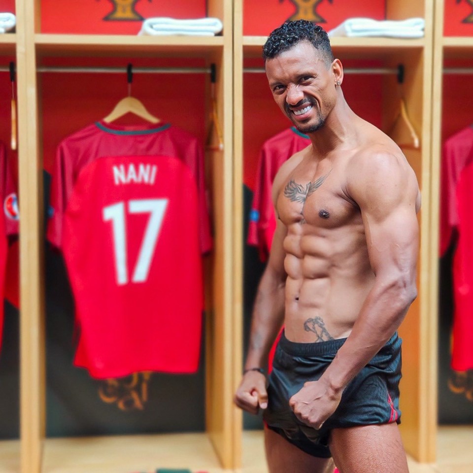 Former Manchester United star Nani showed off his ripped physique on social media