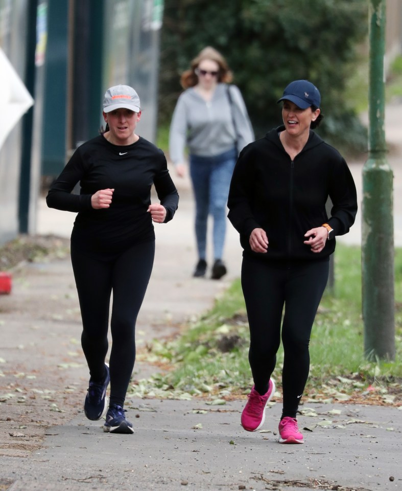 The two friends managed to stay smiling despite the gruelling training