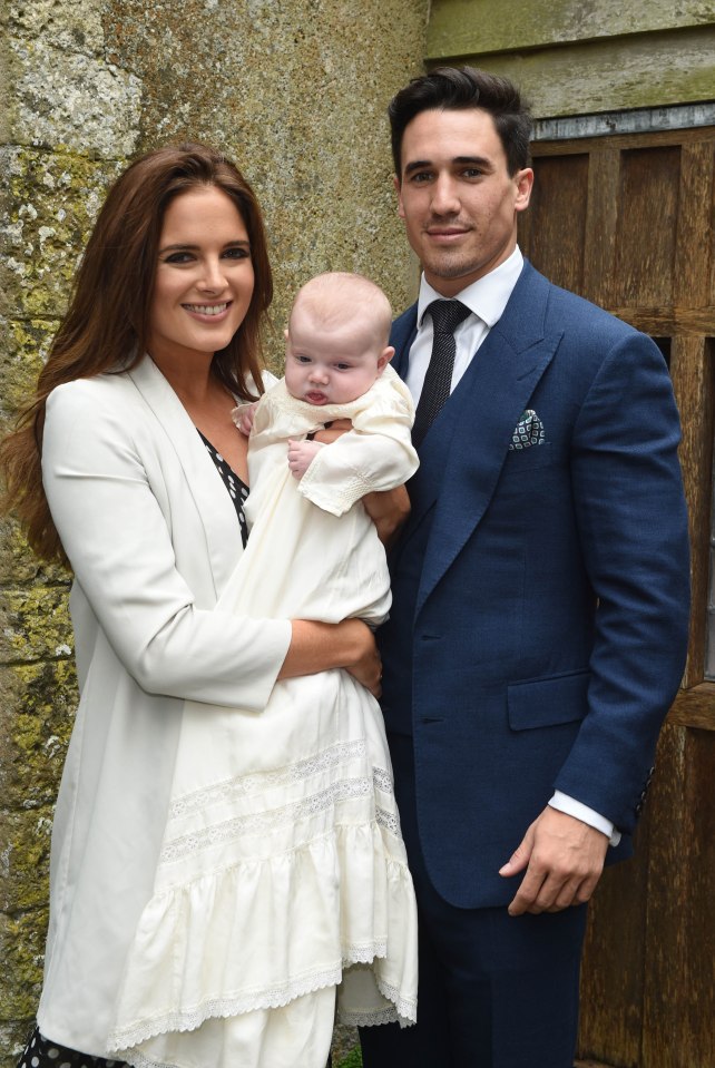 Josh with Binky Felstead, when India was born