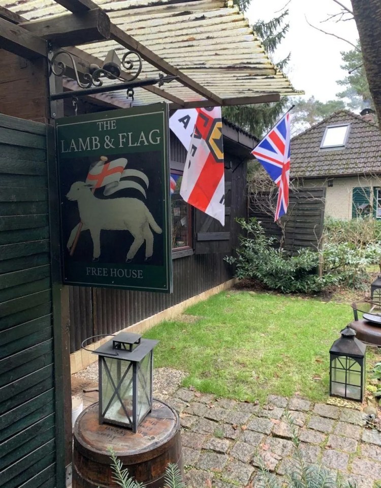 Ian has even named his shed like a pub and added a sign out the front