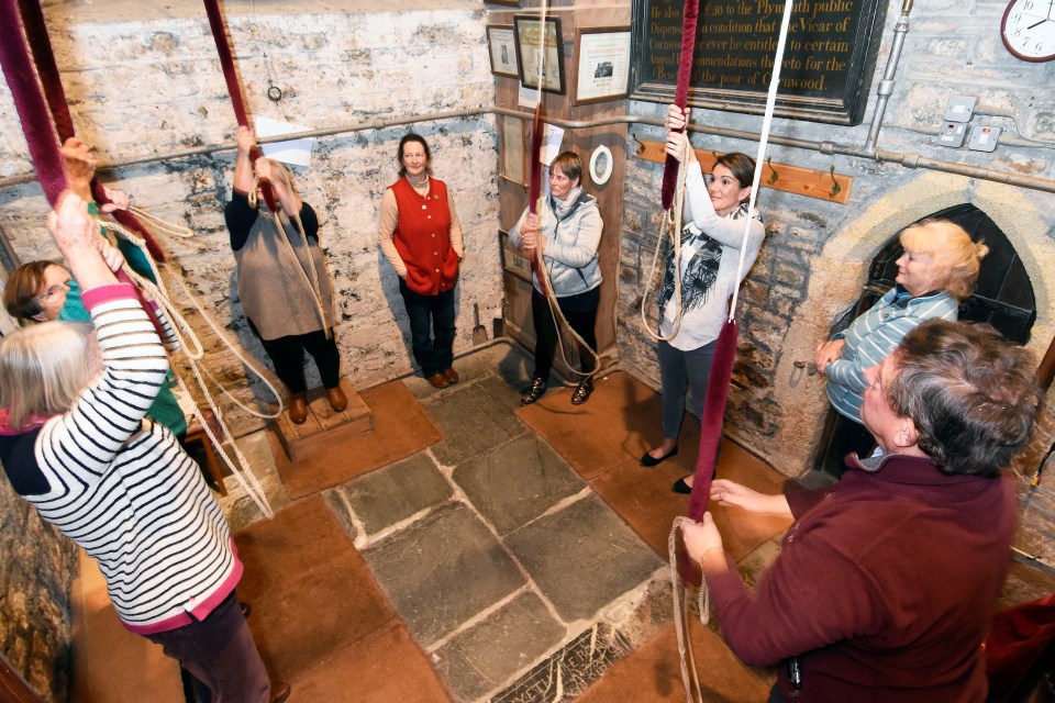 The gang in St Michael and All Angels bell tower