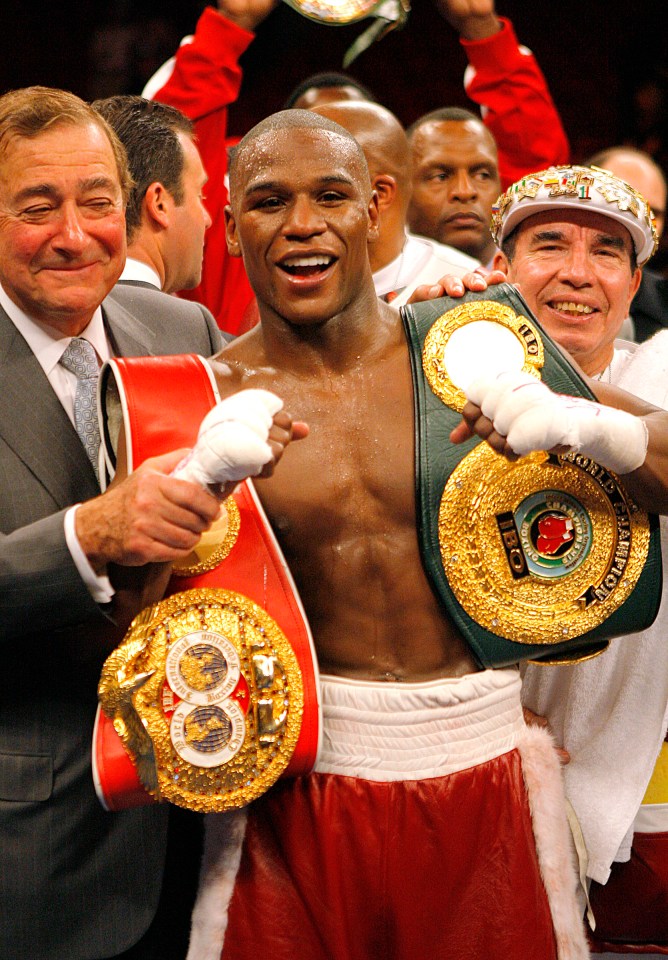 Floyd Mayweather after defeating Zab Judah in 2006