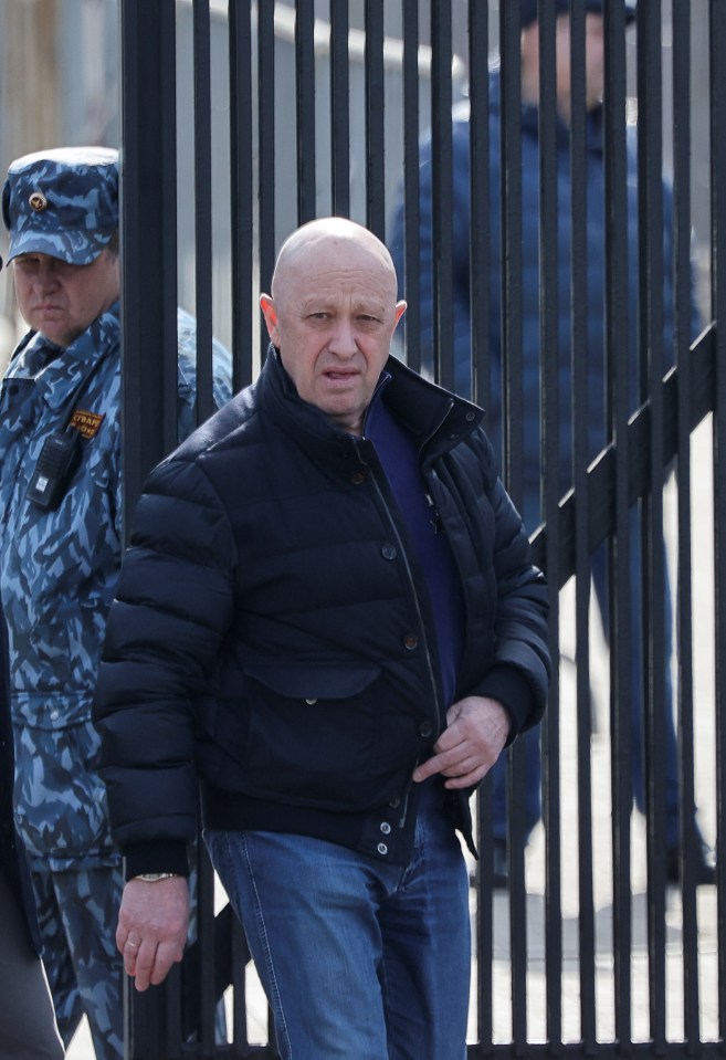 Wagner boss Yevgeny Prigozhin was seen in attendance at Tatarsky's funeral today