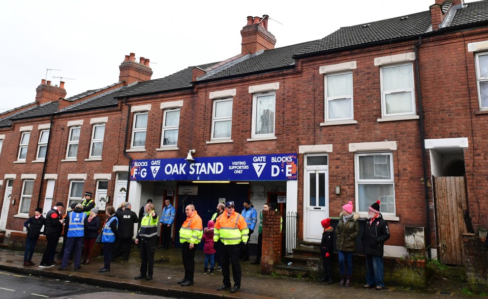 The ground is known for its odd away stand